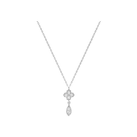 Collier Stone Paris Fleurs Du Mal en or blanc et diamants